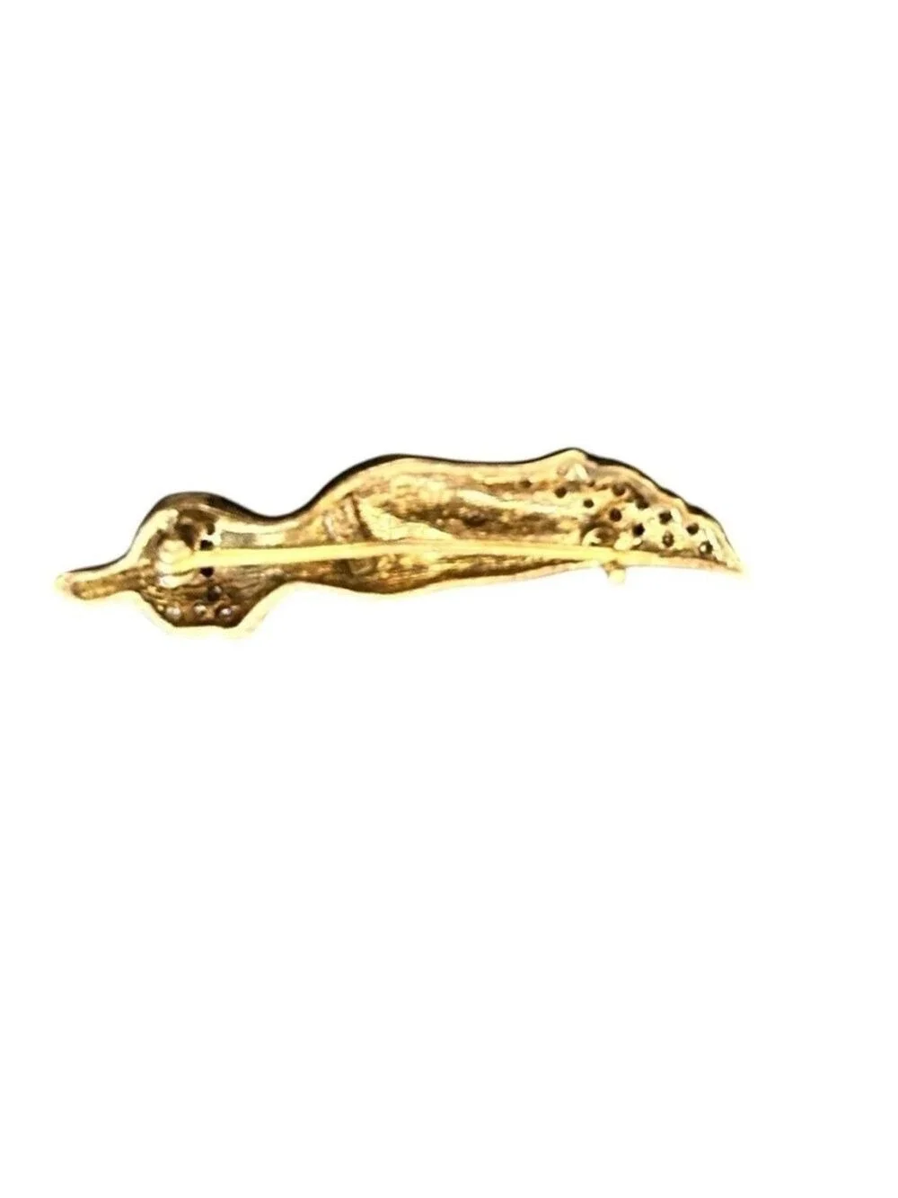 Vintage Art Deco Sterling Silver Rhinestones Woman’s Figural Brooch Pin 2”